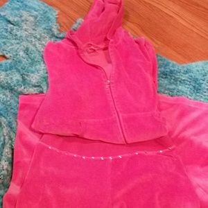 COPY - twO PC STUDDED PINK VS PINK SET VELOUR LIK…